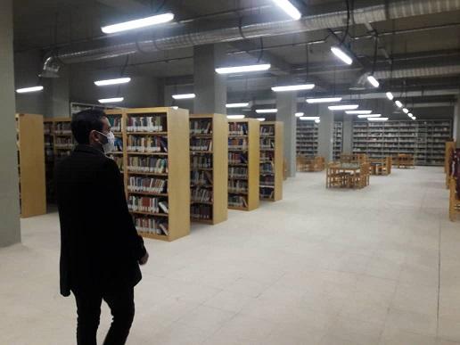بازدید کارشناسان ایمنی و بهداشت  از کتابخانه مرکزی دانشگاه